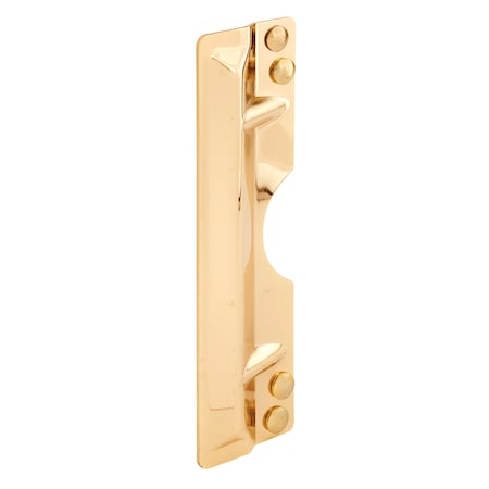 Prime-Line Steel Latch Guard Plate Cover for Out-Swinging Doors, Brassy 1 Set U 10027